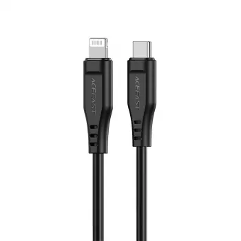 Acefast Apple Lightning uz USB-C kabelis 1.2m 30W 3A MFI sertificēts ātrās uzlādes datu sinhronizācijas kabelis melns