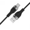 ACEFAST C11-04 USB-A uz USB-C 3A Magnētiskais pītais kabelis 1,2m Melns