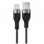 ACEFAST C11-04 USB-A uz USB-C 3A Magnētiskais pītais kabelis 1,2m Melns