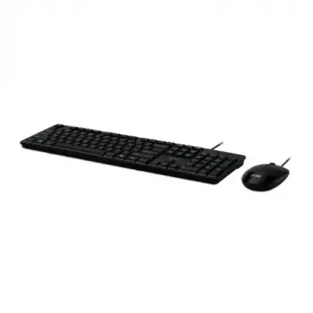 Acer AAK400 vadu tastatūras un peles komplekts - ASV izkārtojums - Melns - Mazumtirdzniecības iepakojums