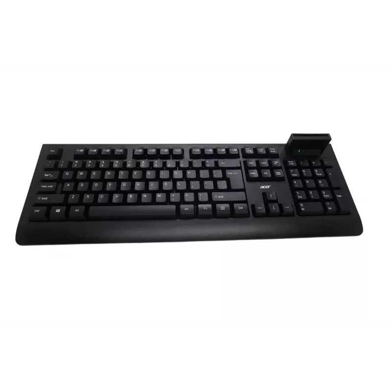 Acer AKW320 vadu tastatūra ar viedkaršu lasītāju, ASV starptautiskais izkārtojums, melna