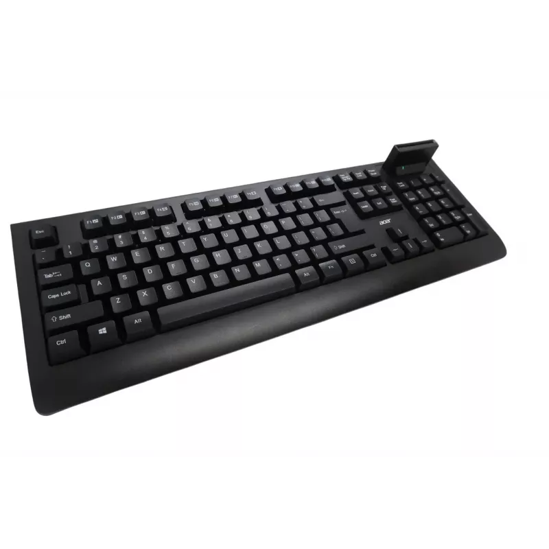 Acer AKW320 vadu tastatūra ar viedkaršu lasītāju, ASV starptautiskais izkārtojums, melna