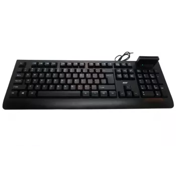 Acer AKW320 vadu tastatūra ar viedkaršu lasītāju, ASV starptautiskais izkārtojums, melna