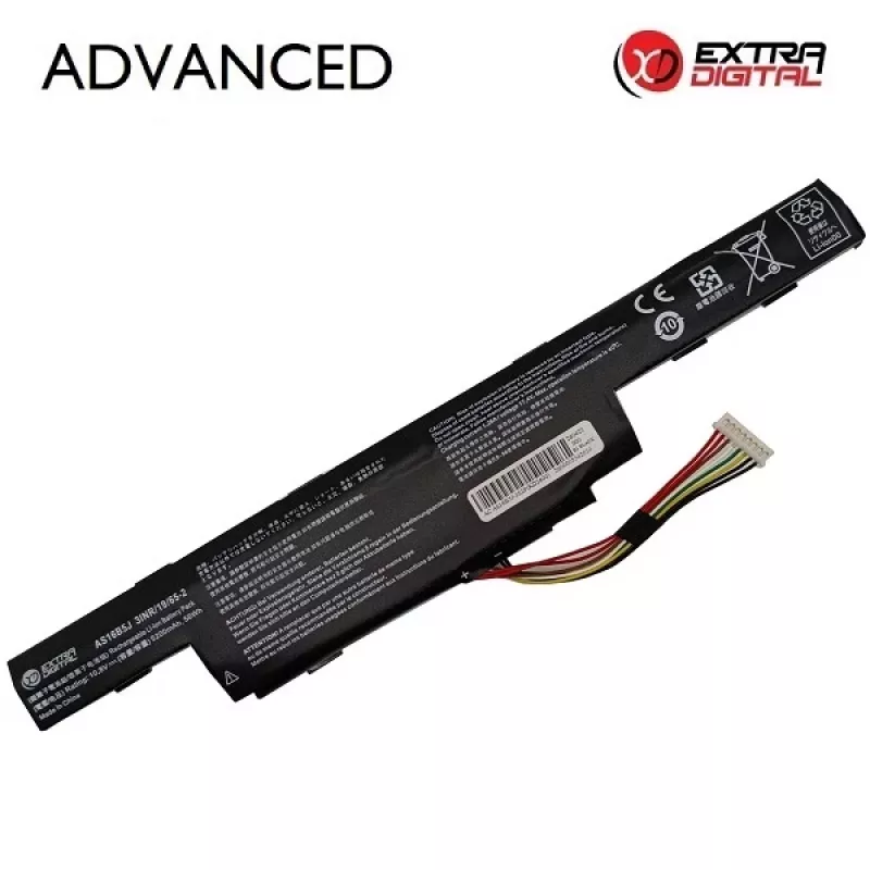 Acer AS16B5J Replacement Laptop Battery 5200mAh 14.8V Li-ion 8-Cell for Aspire E5-575/F5-573/V3-575 Series - Melns
