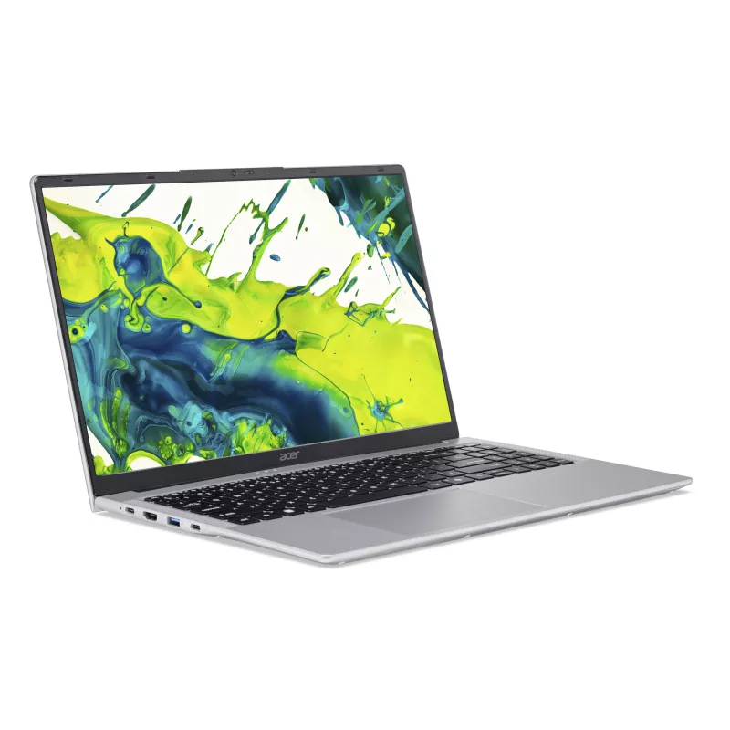 Acer Aspire Lite 15 AL15-54P-55WH klēpjdators, 15,6 inch Full HD, Intel Core Ultra 5 115U, 16 GB LPDDR5X, 512 GB SSD, Intel UHD Graphics, Windows 11 Home, AS starptautiskā tastatūra, gaiši sudraba, 24 mēnešu garantija