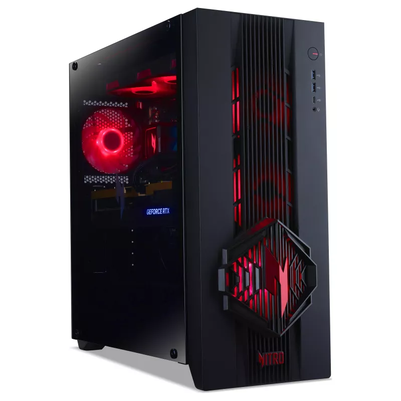 Acer Nitro 70 N70X3D-100 spēļu galddators, AMD Ryzen 7 9800X3D, 32GB DDR5, 1TB SSD, RTX 5070, Windows 11 Home