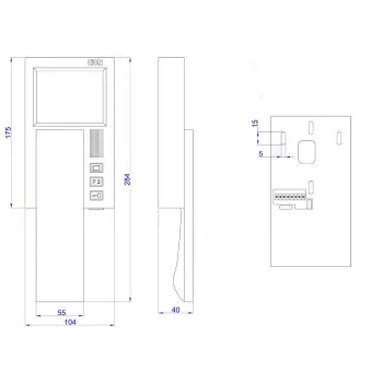 ACO INS-MPR 4 INSPIRO Digitalais krāsu monitors videodomofonu sistēmām