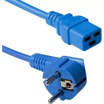 ACT 3m leņķa Schuko uz C19 zils strāvas vads 16A 250V AK5174
