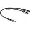 ACT AC3620 Audio sadalītāja kabelis 0,15 m 3,5 mm vīrišķais uz 2x sievišķais melns