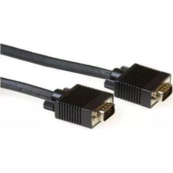 ACT AK4250 0,5m VGA kabelis vīrišķais uz vīrišķo, melns