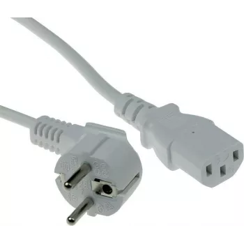ACT AK5402 barošanas kabelis balts 1m CEE 7/7 uz IEC C13