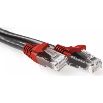 ACT melns 1m U/UTP CAT6A krustotais savienojuma kabelis ar RJ45 savienotājiem (IB6201)