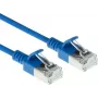 ACT Zils 5m LSZH U/FTP CAT6A Datacenter Slimline savienojuma kabelis ar aizsargātiem RJ45 savienotājiem (DC7605)