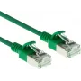 ACT zaļš 0,15m LSZH U/FTP CAT6A datu centra slimline savienojuma kabelis ar aizsargātiem RJ45 savienotājiem (DC7730)