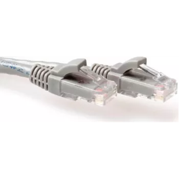 ACT pelēks 5m LSZH U/UTP CAT6A savienojuma kabelis ar RJ45 savienotājiem (IB1105)
