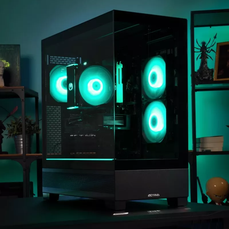 Actina PC AMD Ryzen 5 7600X 32 GB DDR5-SDRAM 1 TB SSD NVIDIA GeForce RTX 5070 Windows 11 Home Midi Tower Melns