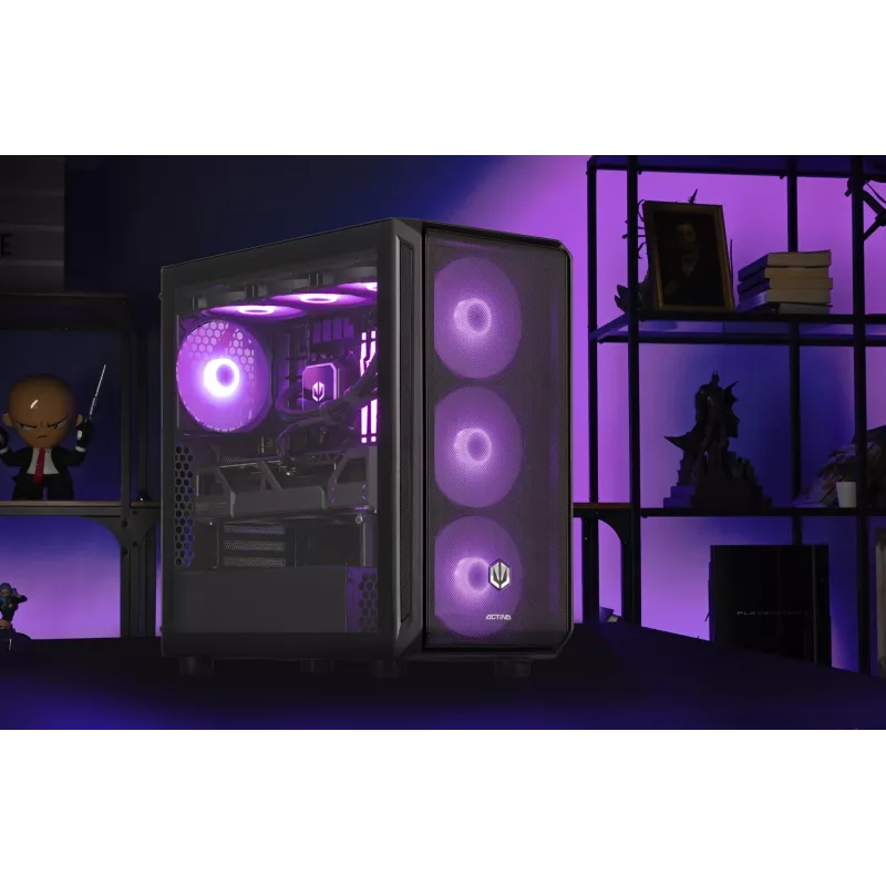 ACTINA PC AMD Ryzen 7 7800X3D 32 GB DDR5-SDRAM 2 TB SSD AMD Radeon RX 9070 XT Midi Tower Melns
