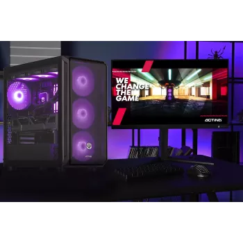 Actina PC AMD Ryzen 7 9800X3D 32 GB DDR5-SDRAM 2 TB SSD AMD Radeon RX 9070 XT Midi Tower Black
