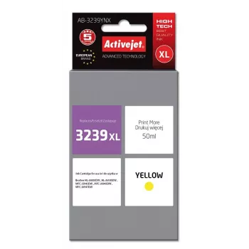 Activejet AB-3239YNX Supreme dzeltena tintes kasetne (50 ml, saderīga Brother LC3239XLY)