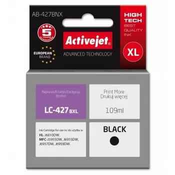 Activejet AB-427BNX Brother saderīga tintes kasetne melna 109 ml augstas ietilpības