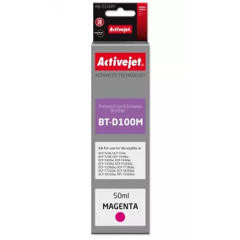 Activejet AB-D100M Magenta tintas pudele Brother printeriem, 50 ml, Supreme sērija, Brother BT-D100M aizstājējs