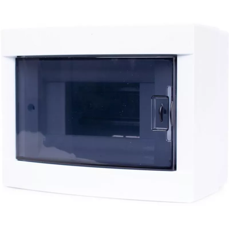 ADELID RM-NT-06T Virsmas montāžas sadales kārba, 6 moduļi, 1 rinda, IP40, balta/pelēka