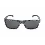 Adidas AOR005-TFS009 Vīriešu taisnstūra saulesbrilles - melns acetāta rāmis, pelēka polikarbonāta lēca, 54/21/140 mm