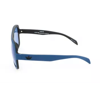 Adidas AOR011-021009 Vīriešu sporta taisnstūra saulesbrilles 54/19/140 mm Melns rāmis Pelēka lēca UV400