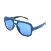 Adidas AOR011-021009 Vīriešu sporta taisnstūra saulesbrilles 54/19/140 mm Melns rāmis Pelēka lēca UV400