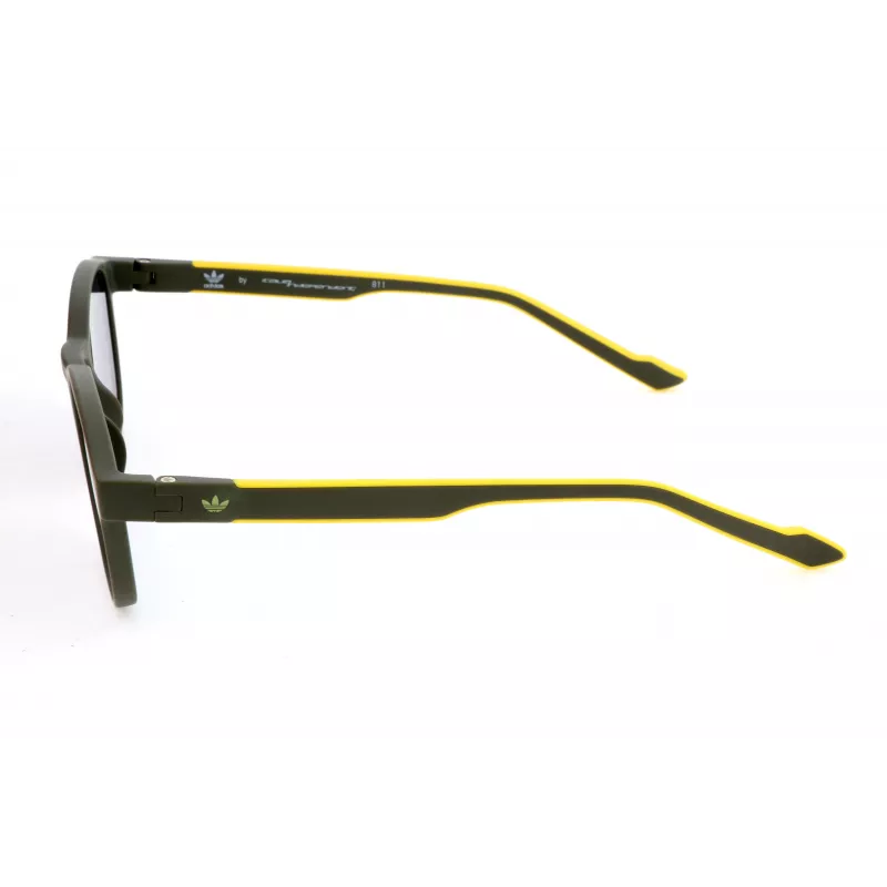 ADIDAS AOR030-030000 Vīriešu taisnstūra saulesbrilles - melns rāmis, pelēkas lēcas, 52/19/145 mm