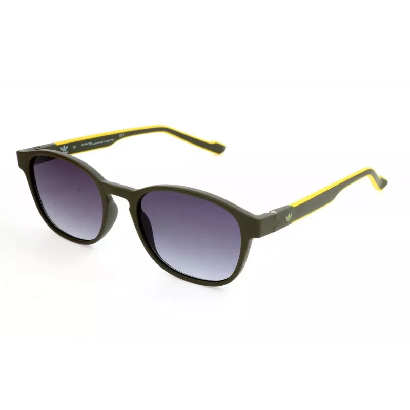 ADIDAS AOR030-030000 Vīriešu taisnstūra saulesbrilles - melns rāmis, pelēkas lēcas, 52/19/145 mm