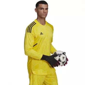 adidas Condivo 22 vārtsarga krekls ar garām piedurknēm vīriešiem, saules dzeltenā krāsā HF0137