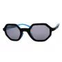 Adidas Originals AOR020-009027 Unisex taisnstūra saulesbrilles, melns rāmis, pelēkas lēcas, 48 mm