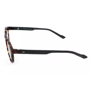Adidas Originals AOR028-092009 Vīriešu taisnstūra saulesbrilles - melns rāmis, pelēkas lēcas, 50 mm