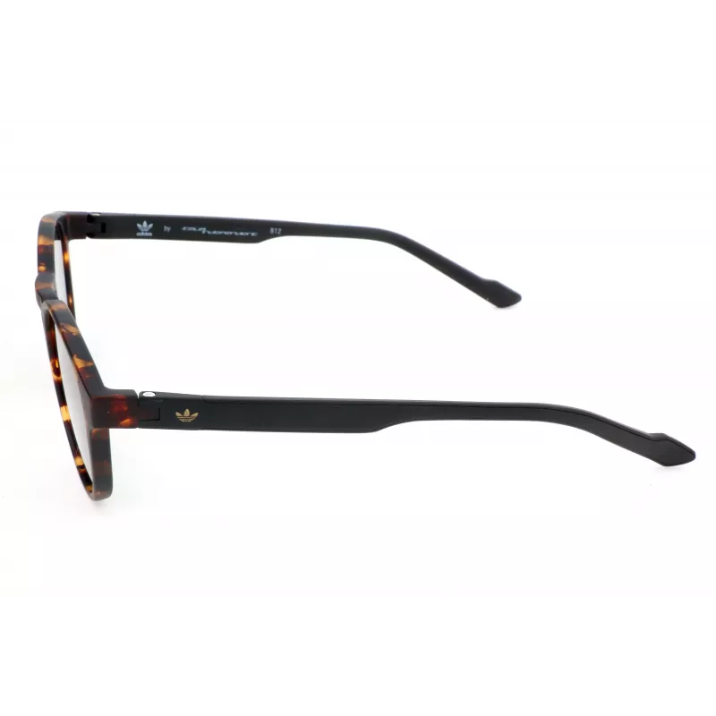 Adidas Originals AOR028-092009 Vīriešu taisnstūra saulesbrilles - melns rāmis, pelēkas lēcas, 50 mm