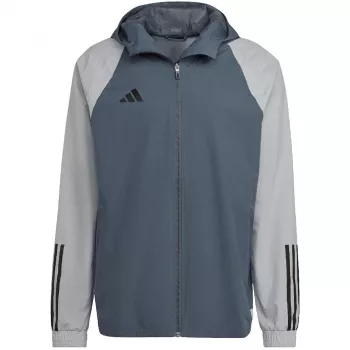 adidas Tiro 23 Competition vissezonas vīriešu jaka Grey HU1320