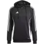 adidas Tiro 24 treniņu kapuce vīriešu sporta krekls melns IJ9957
