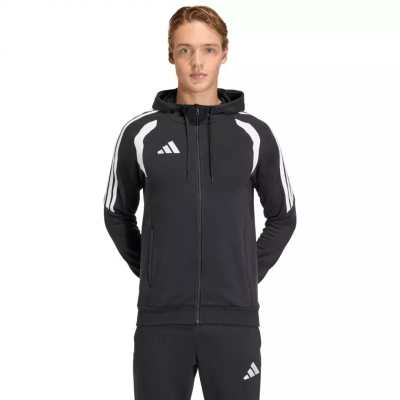 adidas Tiro 26 League Sviedru pilna rāvējslēdzēja kapuce vīriešiem, melna, S izmērs