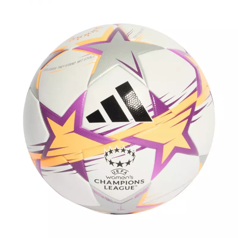 adidas UCL Women's League 26/27 līgas posma futbola bumba 5. izmērs balta-oranža-sudraba