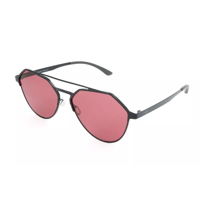 ADIDAS Unisex saulesbrilles AOM009-009GLS 57/15/145 mm Melns rāmis Pelēkas lēcas UV400