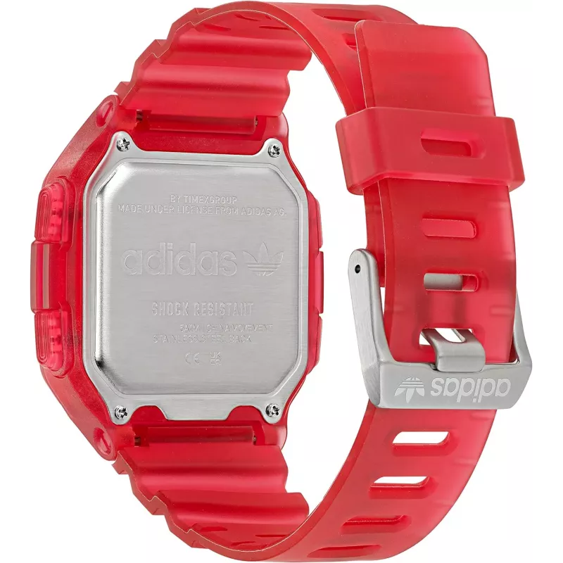 Adidas sieviešu digitālais kvarca pulkstenis AOST22051 38mm melns silikons