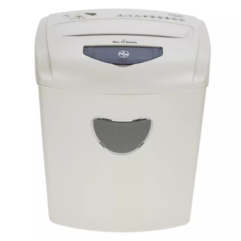 Adler AD 1038 šķērsgriezuma papīra smalcinātājs, 8 lapas, P-4, 15L tvertne, bēšs
