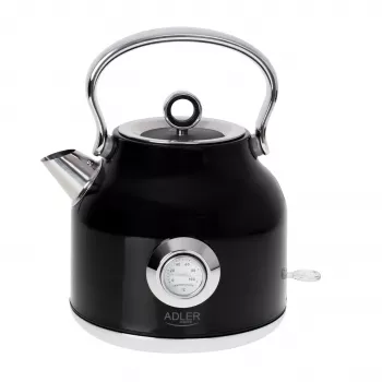 Adler AD 1346B Elektriskā tējkanna 1,7 L, 2200 W, melna, metāliska