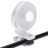 Adler AD 7335 uzlādējams skavas galda ventilators, 6W, 12,7 cm, 3 ātrumi, svārstības, balts