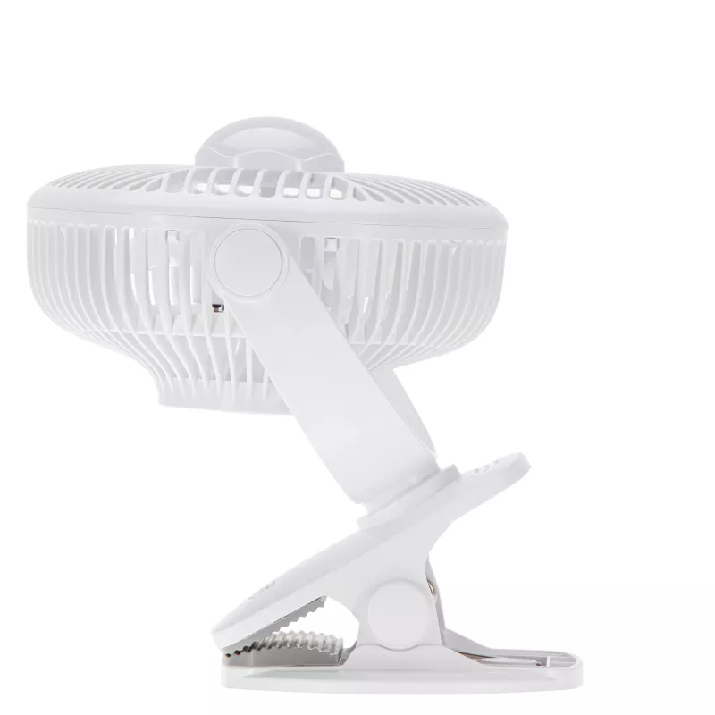 Adler AD 7335 uzlādējams skavas galda ventilators, 6W, 12,7 cm, 3 ātrumi, svārstības, balts
