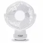 Adler AD 7335 uzlādējams skavas galda ventilators, 6W, 12,7 cm, 3 ātrumi, svārstības, balts