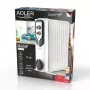 Adler AD 7817 eļļas radiators, 11 sekcijas, 2500W, 3 siltuma režīmi, regulējams termostats, aizsardzība pret pārkaršanu un apgāšanos, riteņi un rokturis, melns