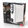 Adler AD 7819 eļļas radiators, 2000W, 9 sekcijas, 3 siltuma režīmi, regulējams termostats, aizsardzība pret pārkaršanu, iebūvēti riteņi, balts/pelēks