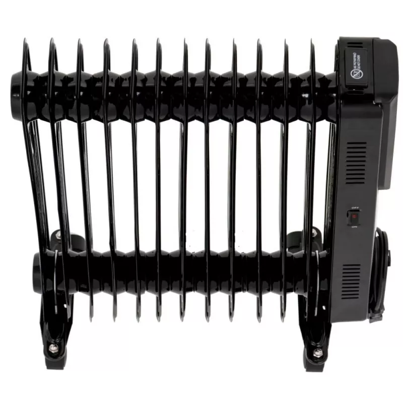 Adler Camry CR 7814 eļļas radiators ar tālvadības pulti, 2500 W, 3 jaudas līmeņi, 11 sekcijas, digitālais termostats, 24 stundu taimeris, LED displejs, aizsardzība pret pārkaršanu un apgāšanos, melns