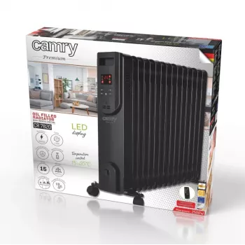 Adler Camry eļļas sildītājs CR 7820 2000W 9 sekciju eļļas radiators Balts/Pelēks